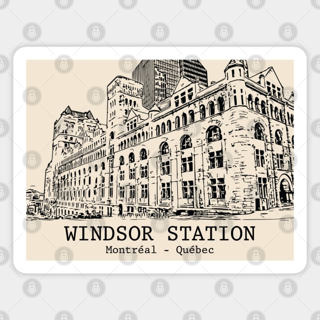 Windsor Station - Montréal QC Magnet by Lakeric